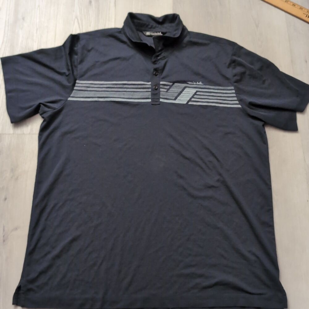 Travis Mathew Polo Mens 3XL XXXL Black Golf Stretch Performance Casual